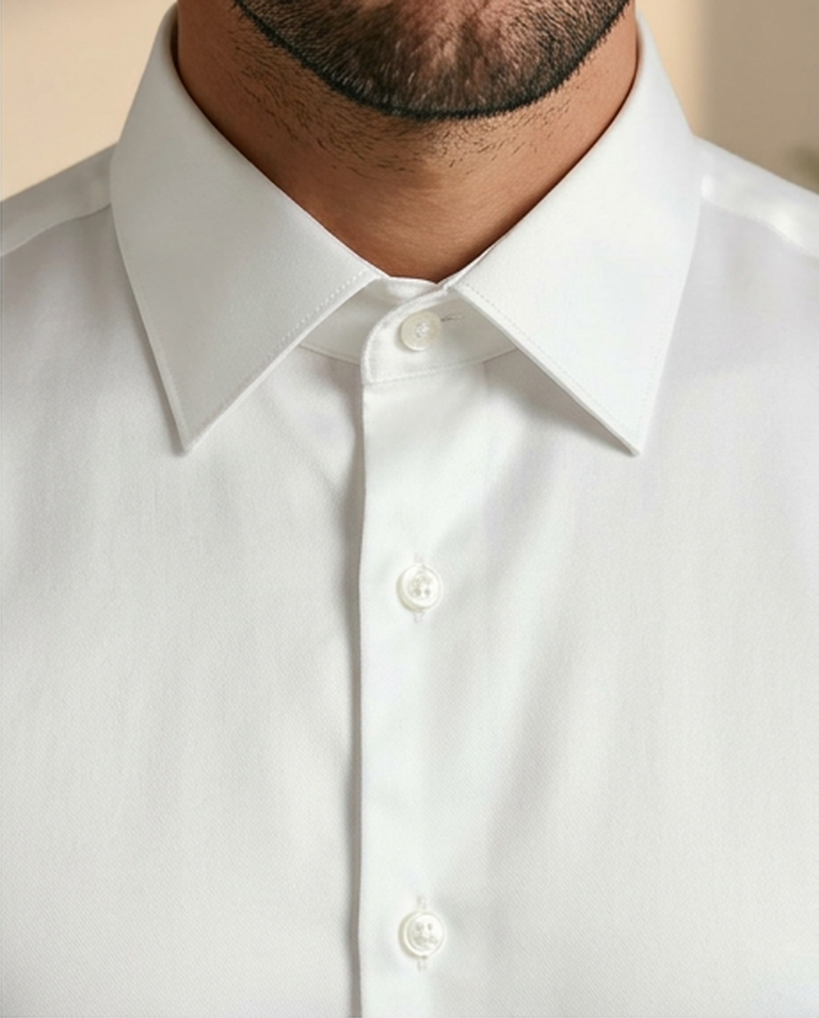 2H #11000063 White Formal Shirt