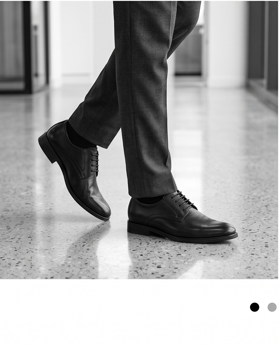 2H #01A Black Formal Shoes