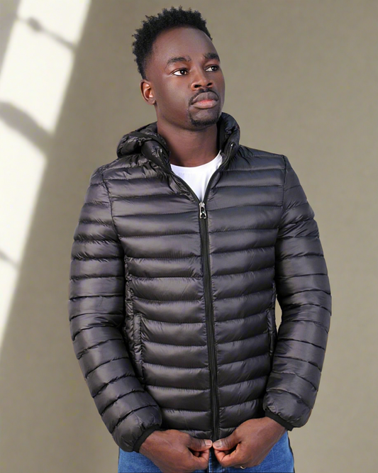 SALE! 2H Black Lightweight Puffer Jacket