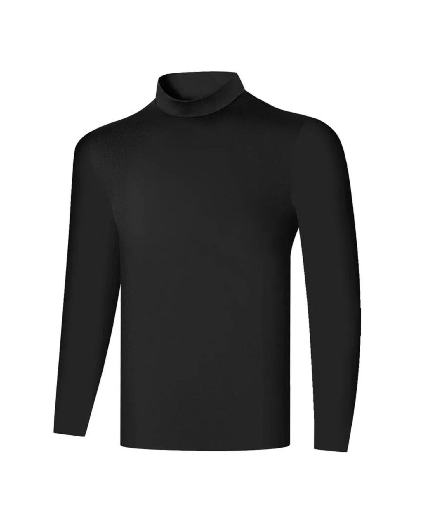 2H Black High Neck Long Sleeve Sweater