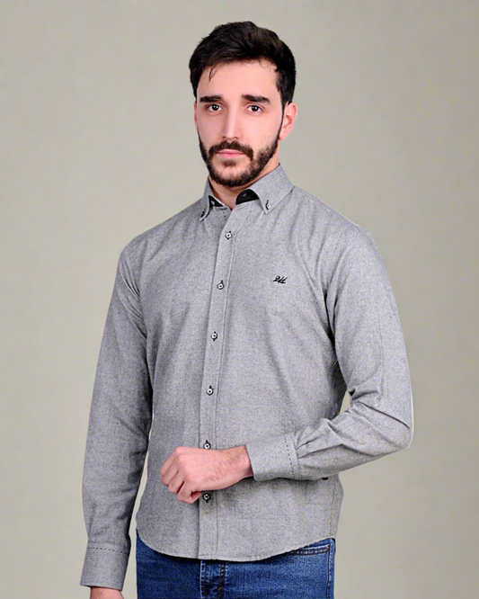 SALE! 2H #080123 Gray fleece Casual Shirt