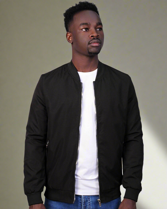 2H Full Black Lightweight Casual Jacket