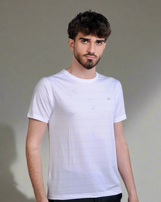 2H #CX.9310 White Short Sleeve Basic T-shirt