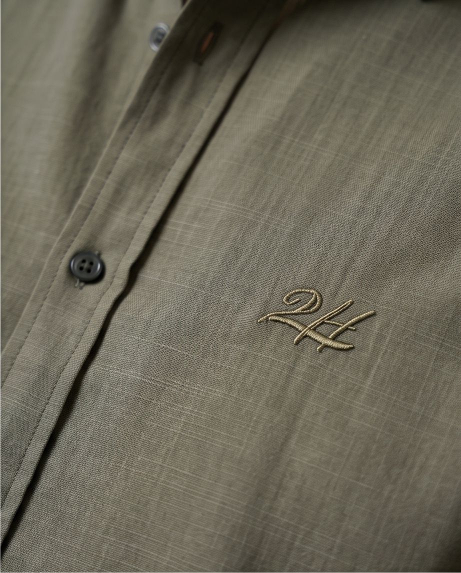 2H #260425 Army Linen Shirt