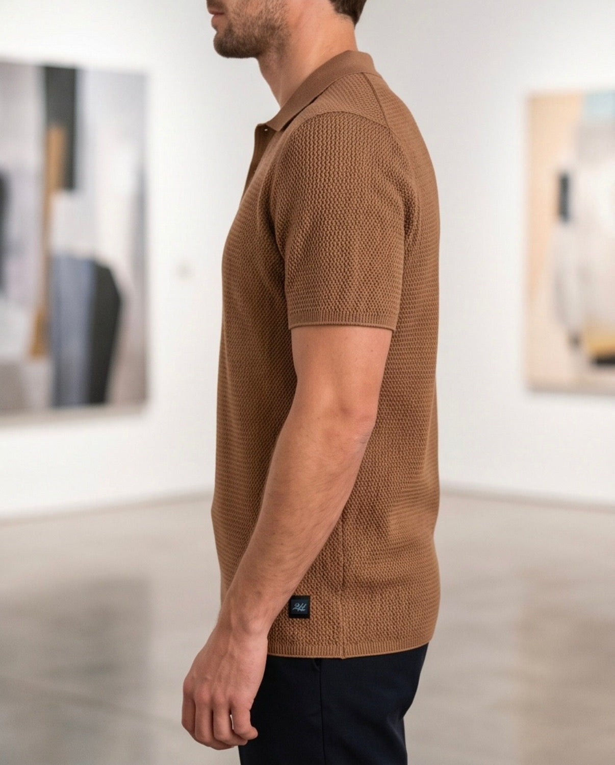 2H #452 Knitted Polo T-Shirt