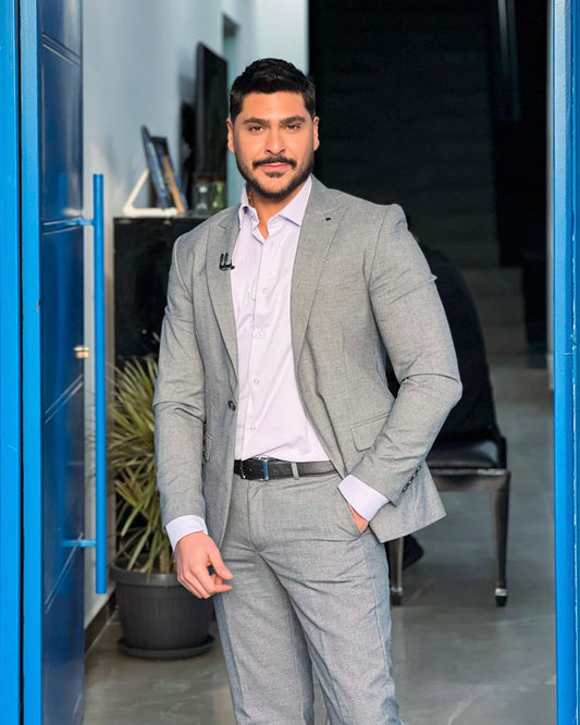 2H #547-6 Gray Casual Suit 2 Pieces