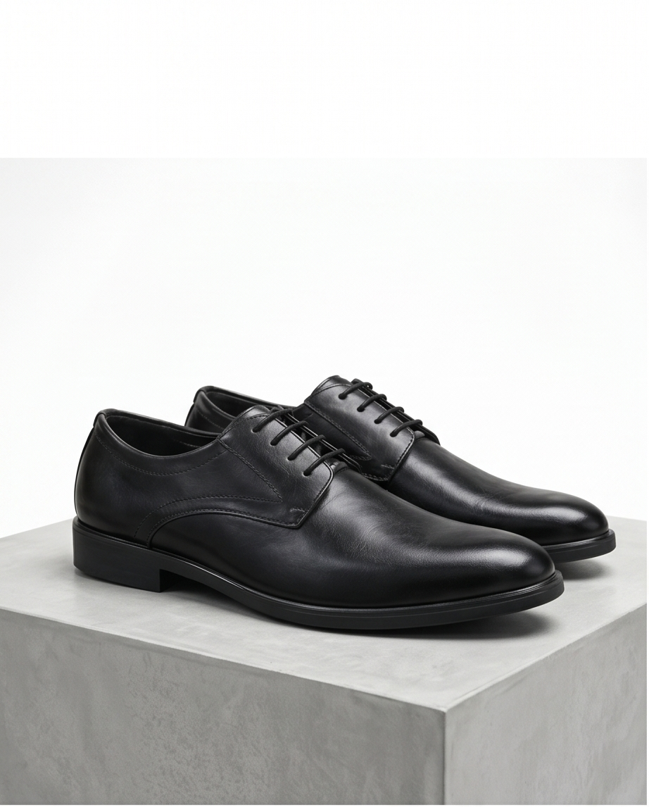 2H #01A Black Formal Shoes