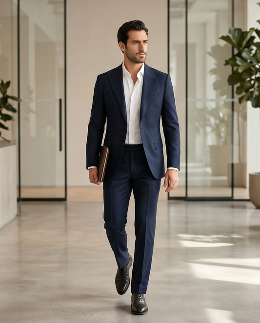 2H #1802 Navy Casual Suit