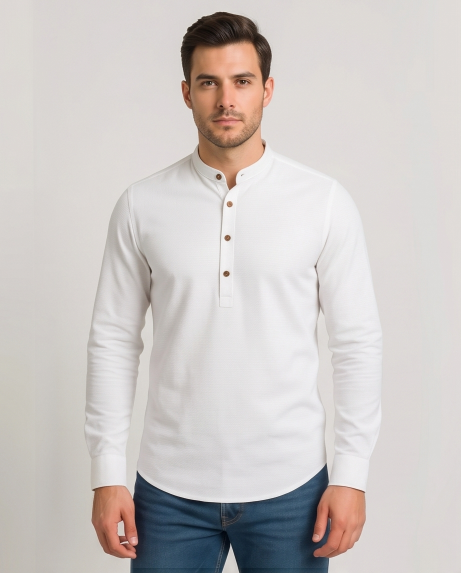 SALE! 2H White Three-Button Shirt