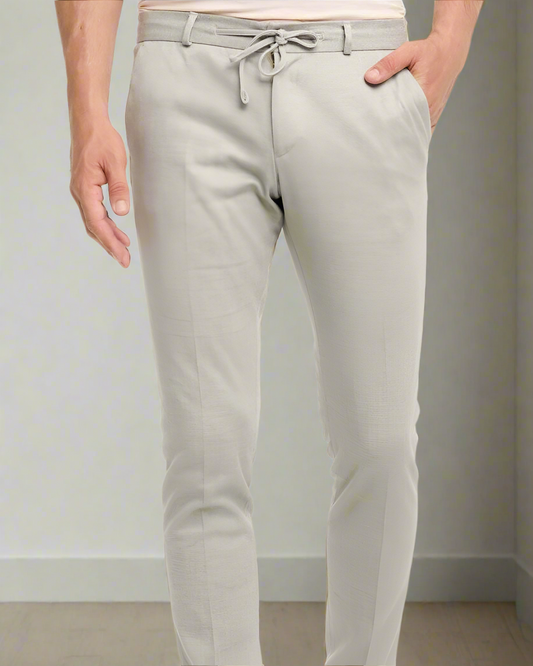 2H Beige Pant with rope
