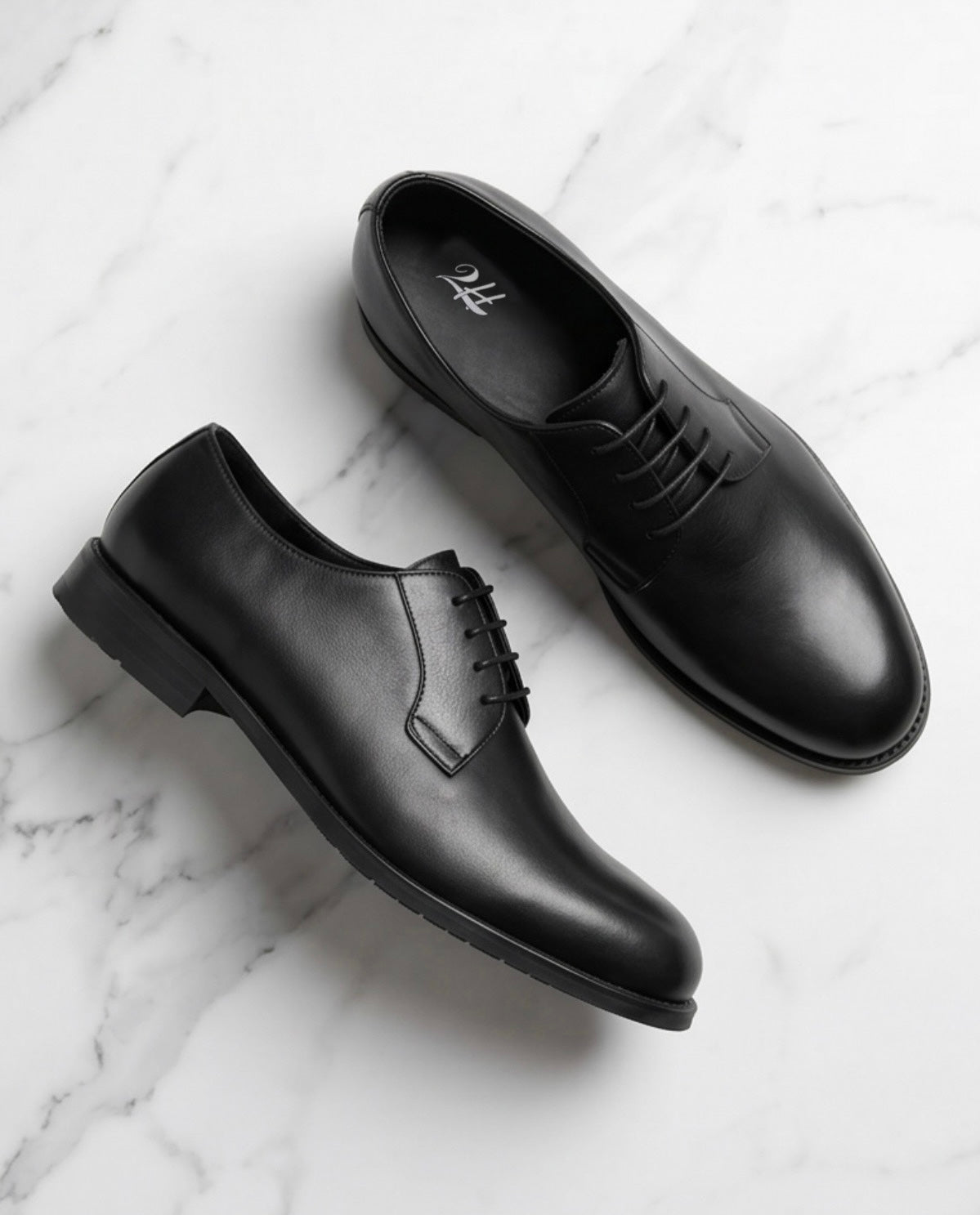 2H #12G Genuine Leather Black Formal Shoes