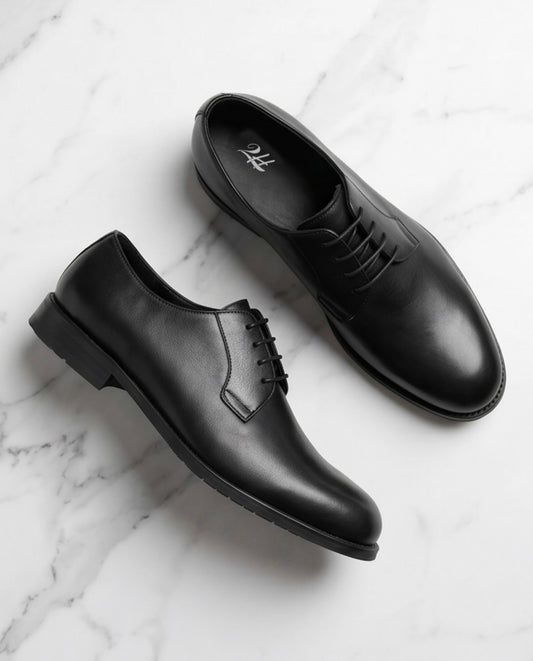 2H #12G Genuine Leather Black Formal Shoes