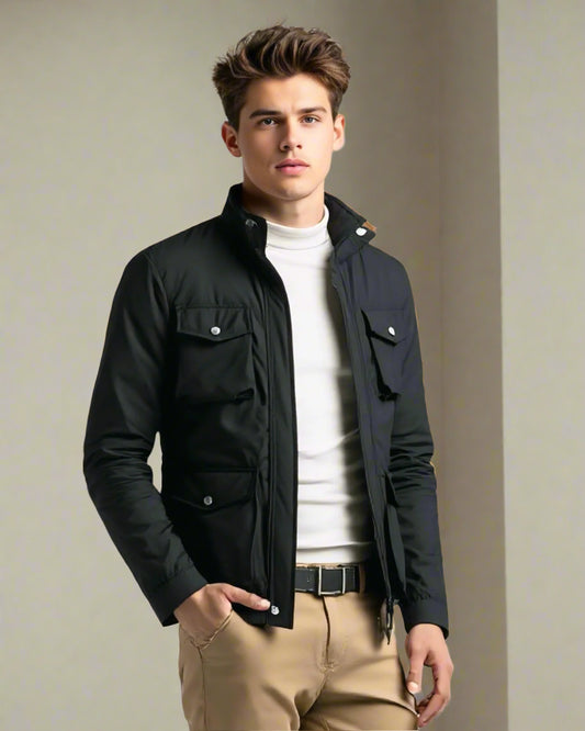 2H #88166 Black Casual Jacket