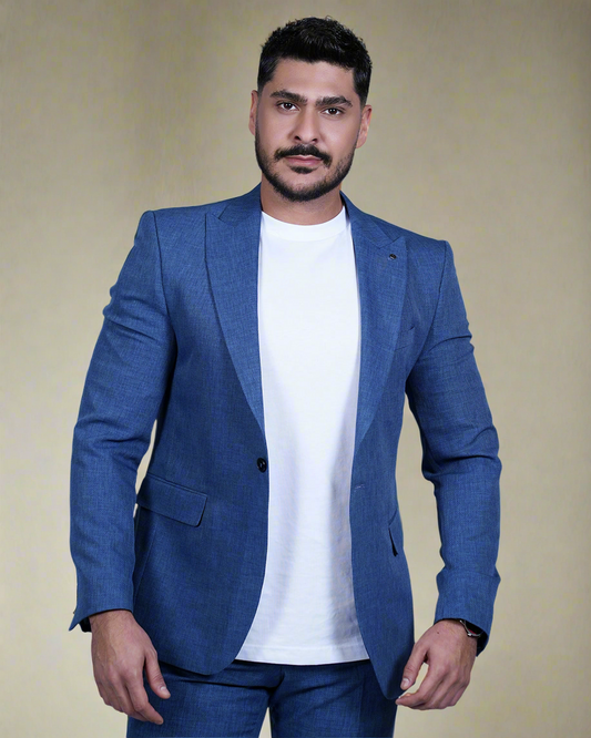 2H Petroleum Casual Embossed Suit