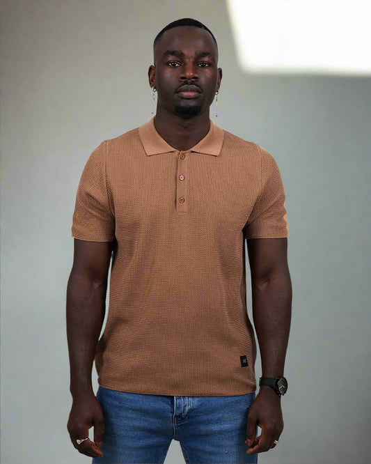 2H #452 Knitted Polo T-Shirt