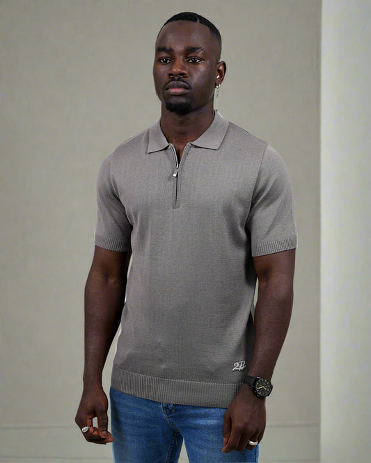 2H #453 Knitted Polo T-Shirt