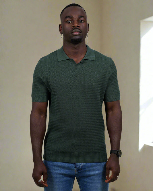 2H #451 Knitted Polo T-Shirt