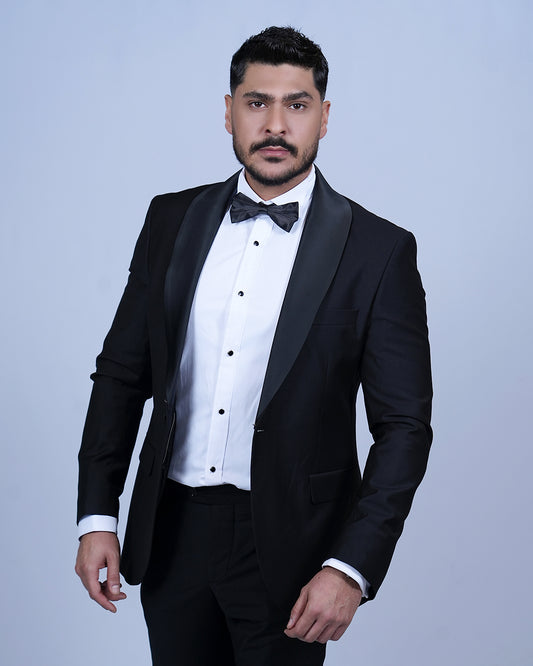 2H Black Wedding Suit 2 Pieces