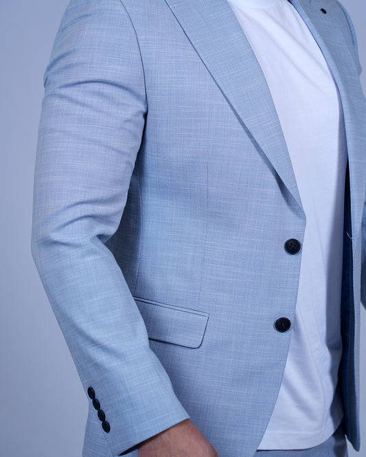 2H #150325-C4 Light Blue Casual Suit