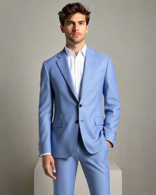 2H Light Blue Formal suit