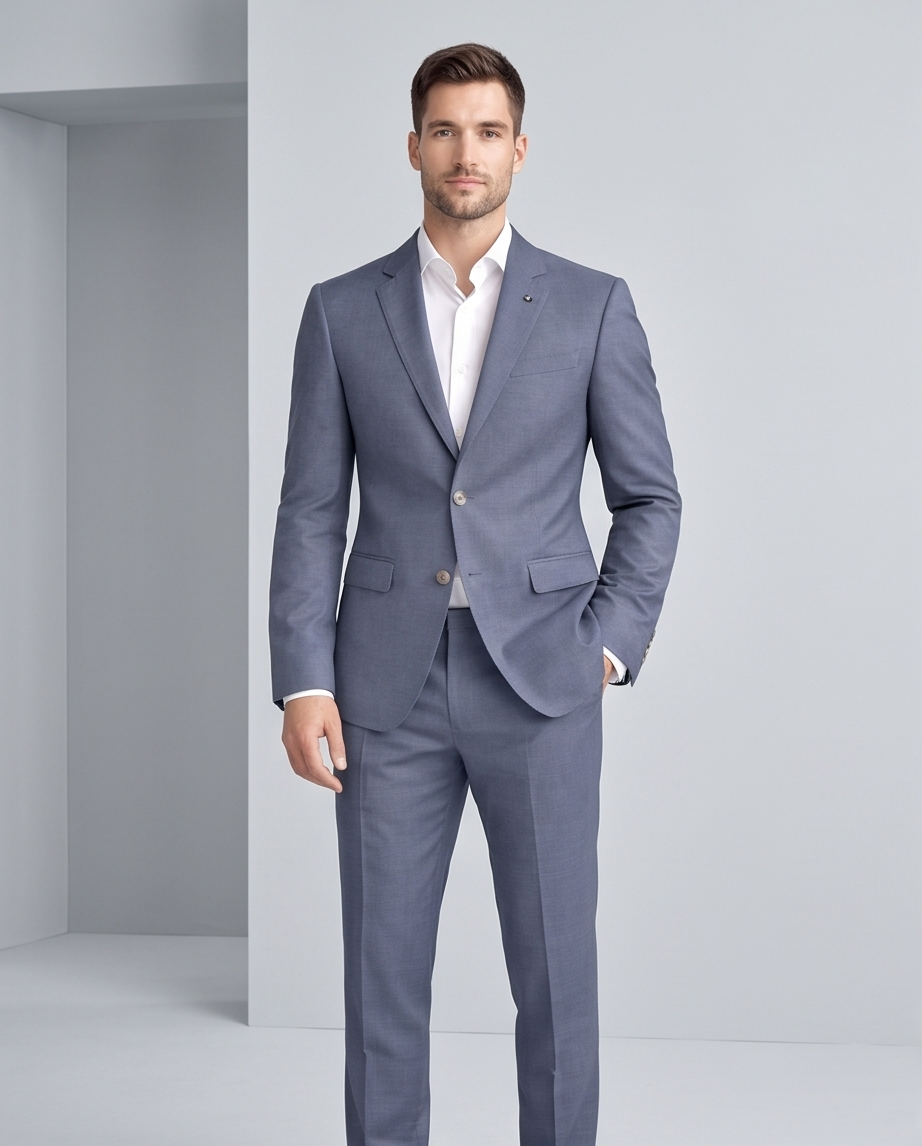 2H #002-3006-06 Blue Formal Suit
