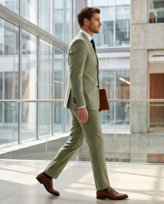 2H #003-1004-43 Green Formal suit
