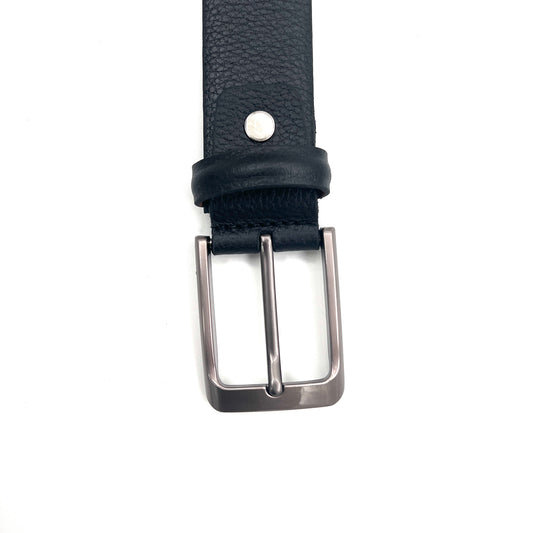 2H #EG Black Embossed Belt Genuine Leather