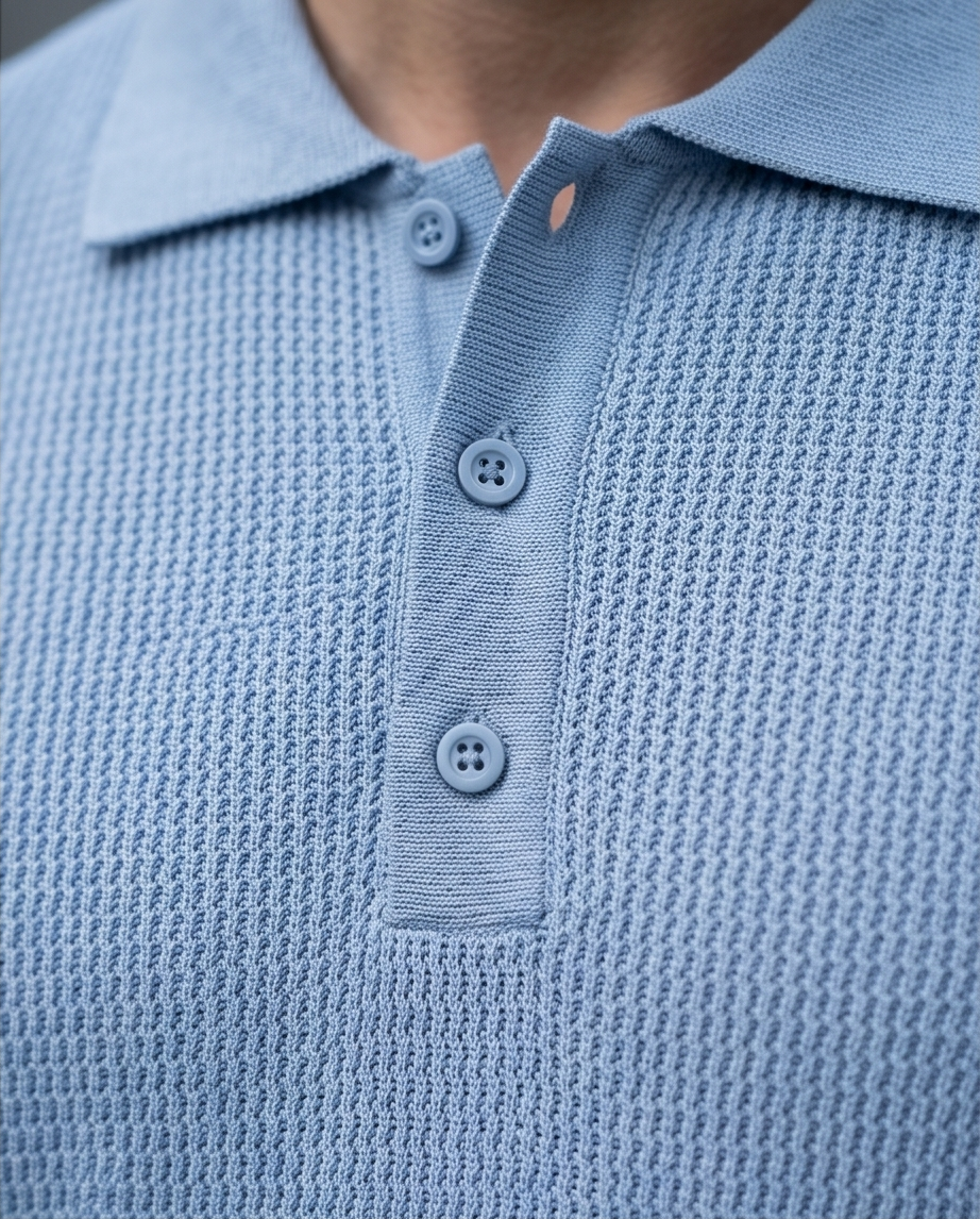 2H #452 Knitted Polo T-Shirt