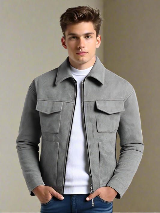 SALE! 2H Gray Chamois Casual Jacket