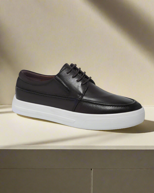 SALE! 2H #16070-24-413  Genuine Leather Black Casual Shoes