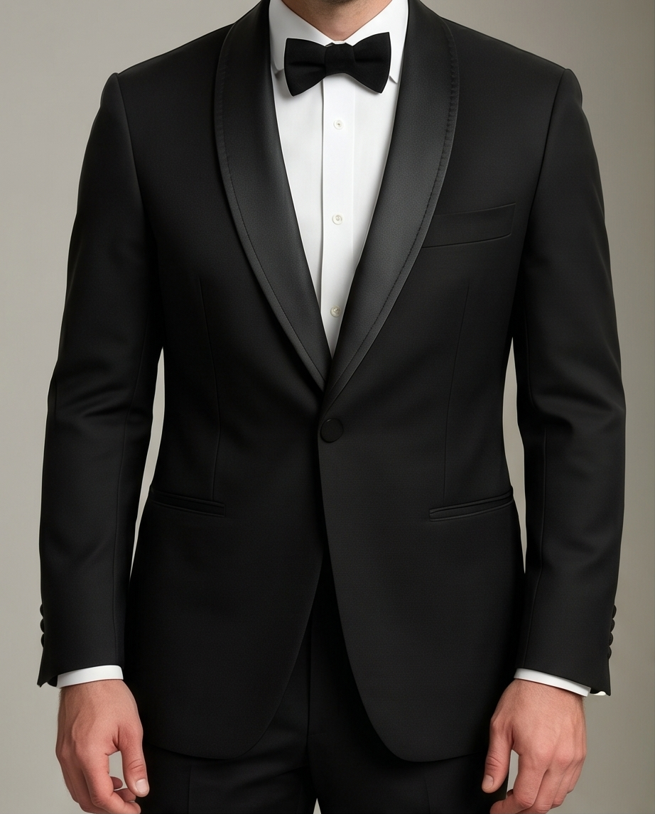2H Black Wedding Suit