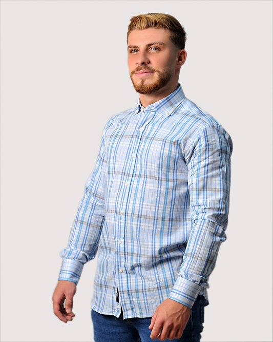 SALE! 2H Squared Blue Casual Shirt