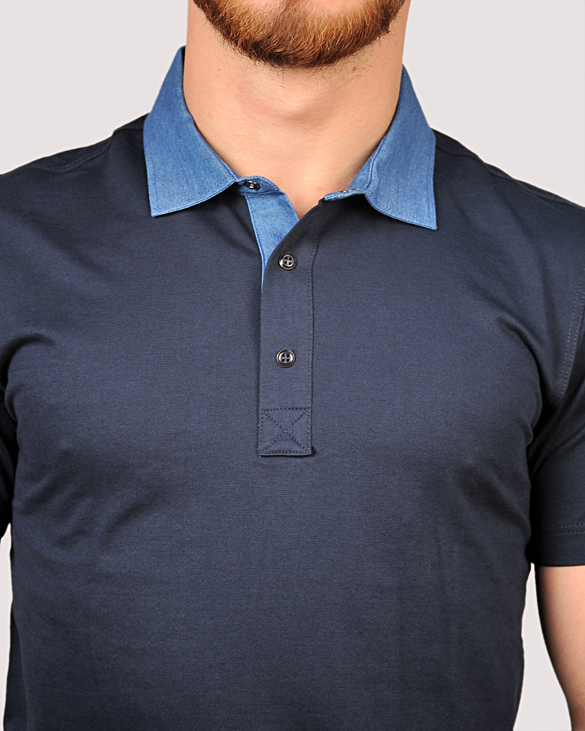 SALE! 2H #12504 Navy Mercerized Cotton Polo T-Shirt