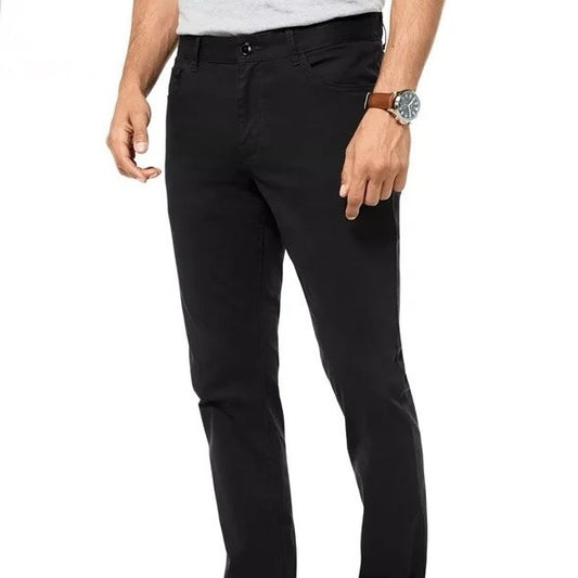 2H Black Five Pockets Slim Pant