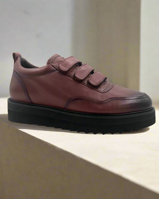 2H #S8042-26-137 Genuine Leather Brown Casual Shoes