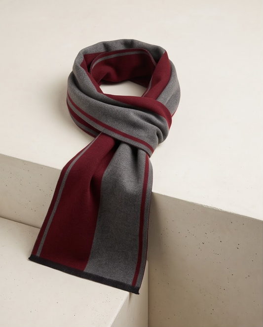 2H #065 Red/Gray Scarf