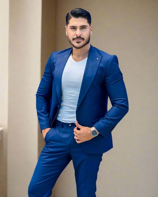 2H #547-6 Blue Casual Suit