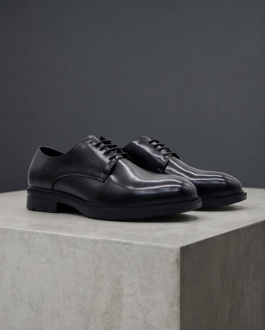 2H #2102 6001 1354 Black Formal shoes