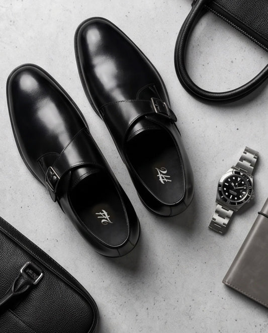 2H #2102 7001 1354 Black Formal shoes