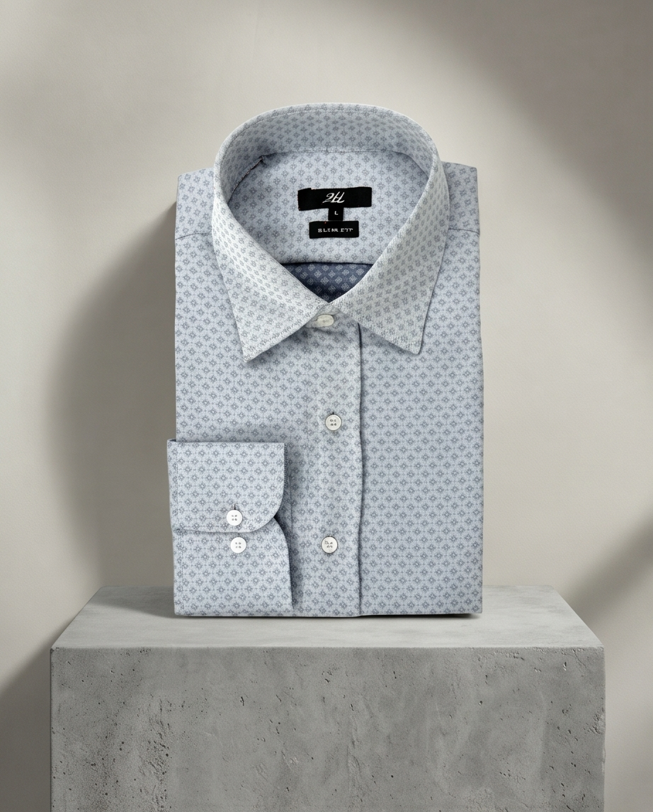 2H #180725 Gray printed Shirt