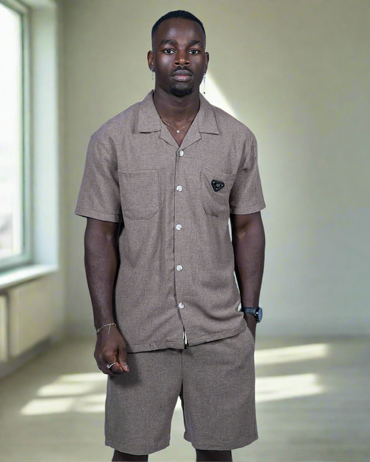 2H Short Linen Set