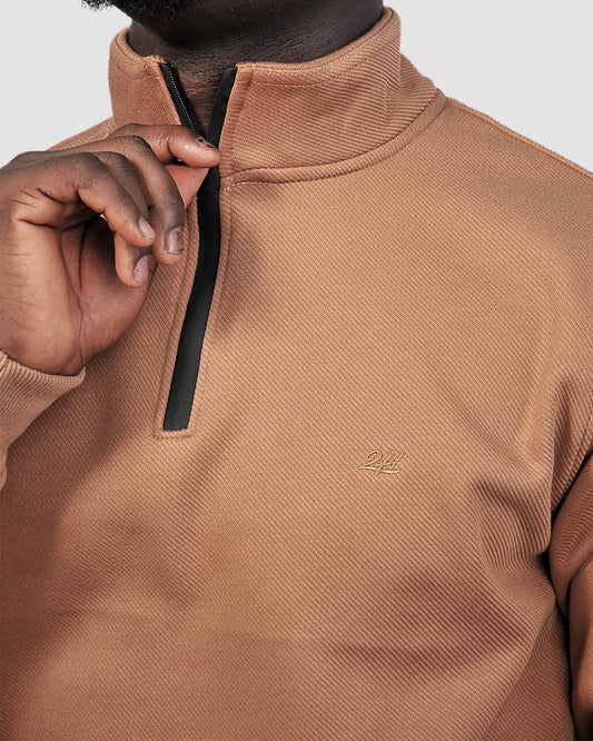 2H #9344 Havan High Neck Sweater With Zipper