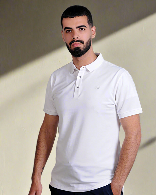 2H #CX.2101 White Polo T-shirt