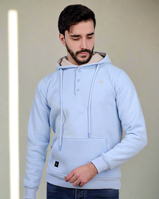 SALE! 2H #6318 light blue Men Sweater Cotton Hoodie