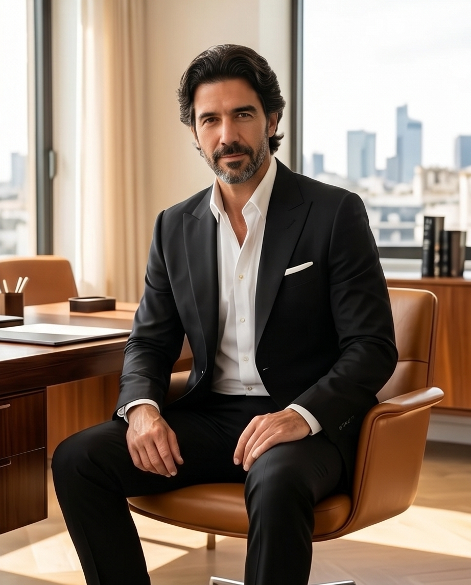 2H Black Casual Plain Suit