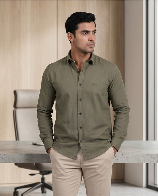 2H #260425 Army Linen Shirt