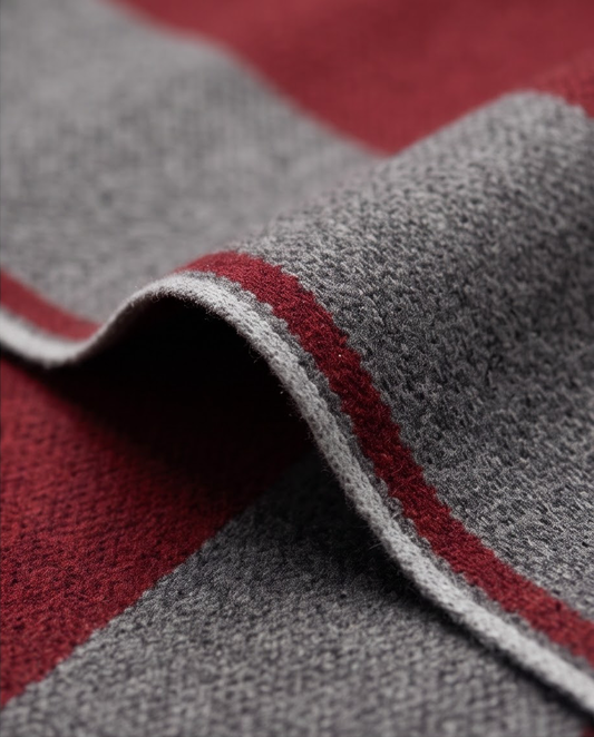2H #065 Red/Gray Scarf
