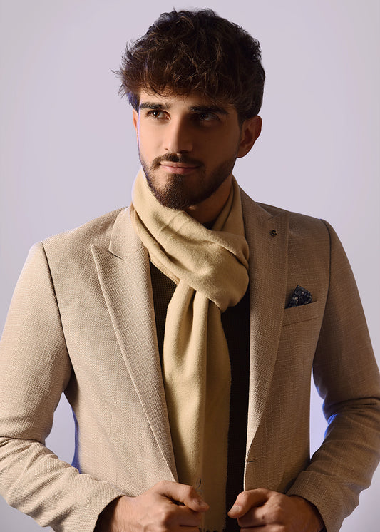 SALE! 2H #110-01 Beige Tweed One Button Blazer