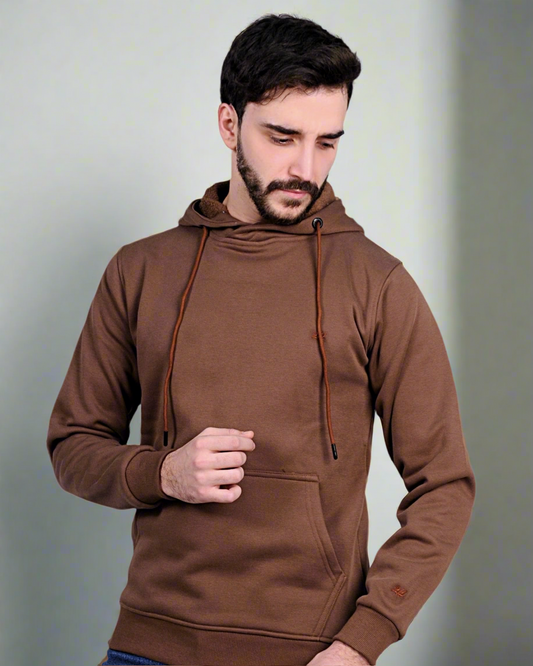 SALE! 2H Brown White Men Sweater Cotton Hoodie