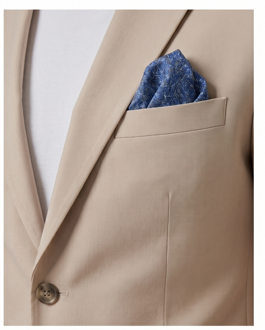2H #24-01 Beige Tweed One Button Blazer